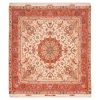 Tapis Persan Fait Main Médaillon Tabriz Mélange de Soie et Laine Dina