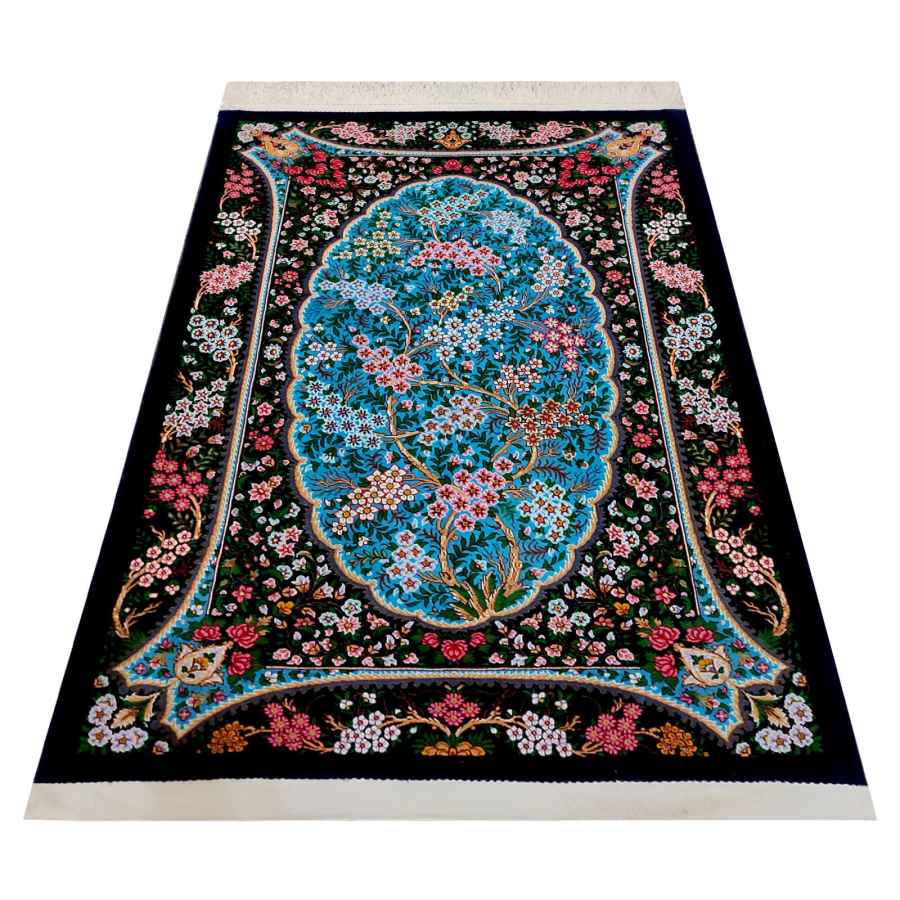 Tapis Persan Fait Main Qom Modèle Behesht