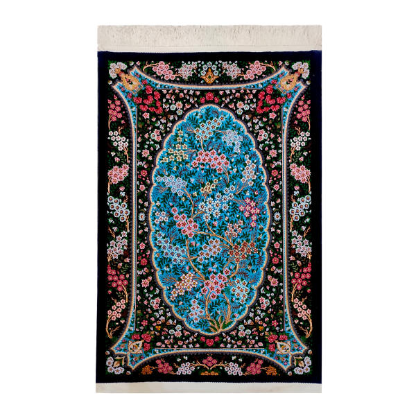 Tapis Persan Fait Main Qom Modèle Behesht
