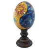 Œuf d'autruche décoratif persan peint à la main – Lune