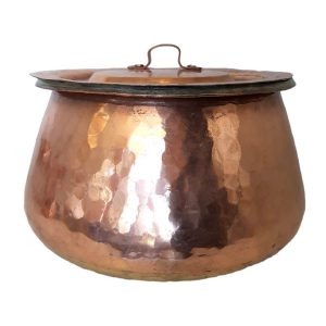 Marmite persane en cuivre – Style de cuisson traditionnel martelé Kamanii