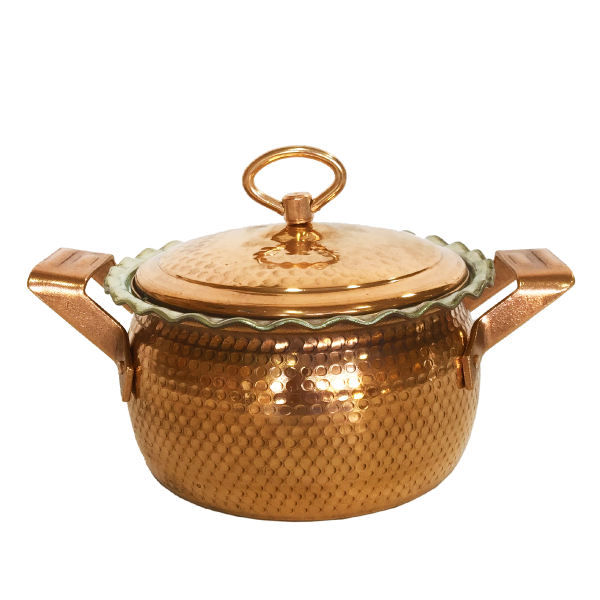 Marmite en cuivre persan - Style de cuisson martelé traditionnel Nima