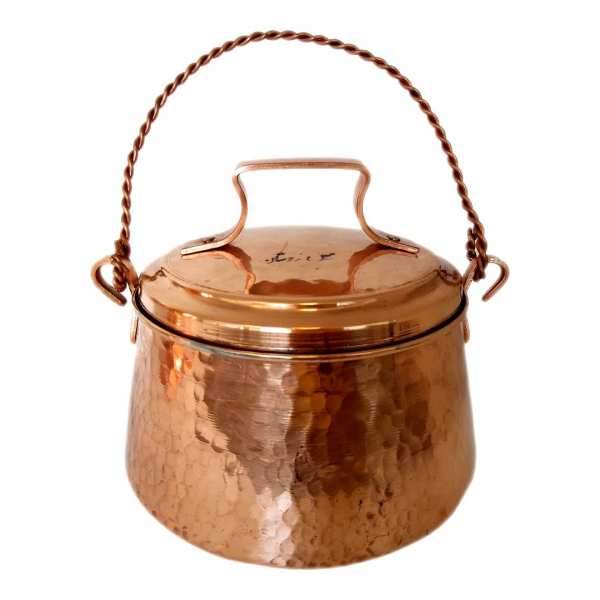 Marmite persane en cuivre - Style de cuisson traditionnel martelé Tina