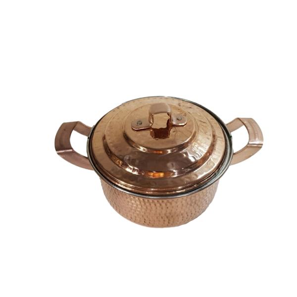 Marmite en cuivre persan - Style de cuisson martelé traditionnel Vandad