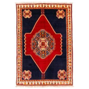 Tapis Persan Fait Main Médaillon Shiraz Rokh