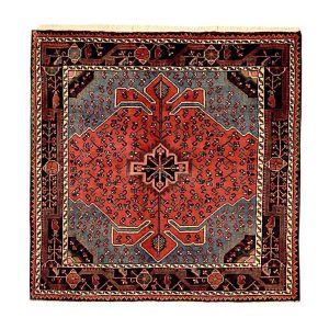 Tapis Persan Fait Main Médaillon Intriqué en Laine Tina