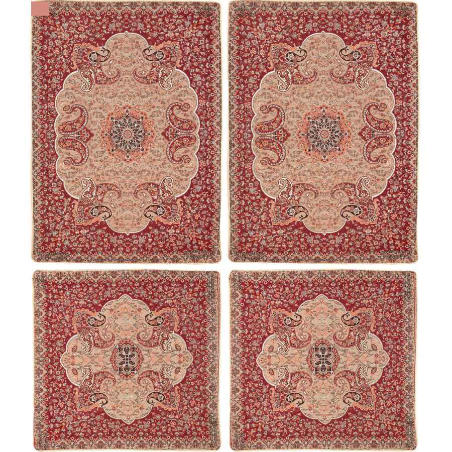 Parure de lit persane – Style d’Orient, taille double, tissu Termeh – Rose Laya