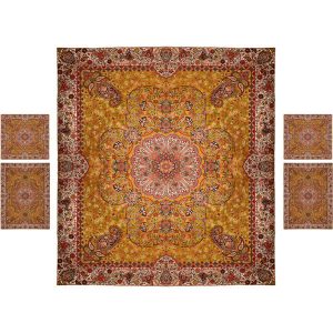 Parure de lit persane – Style oriental, taille double, tissu Termeh – Kebria