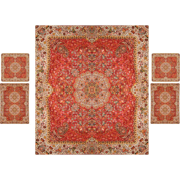 Parure de lit persane – Style oriental, taille double, tissu Termeh – Mahta