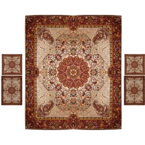 Parure de lit persane – Style oriental, taille double, tissu Termeh – Nahal
