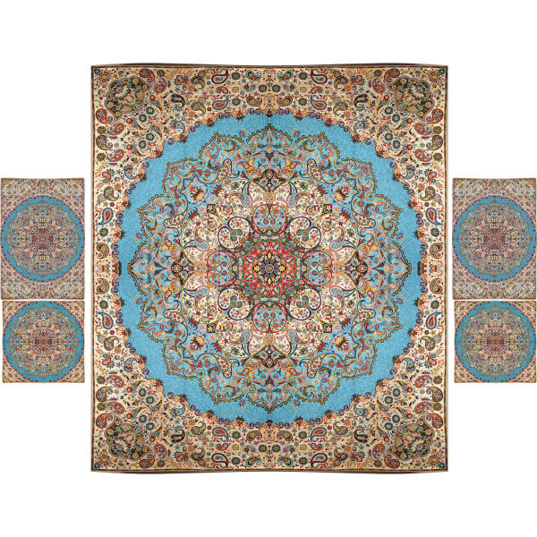 Parure de lit persane – Style oriental, taille double, tissu Termeh – Nina