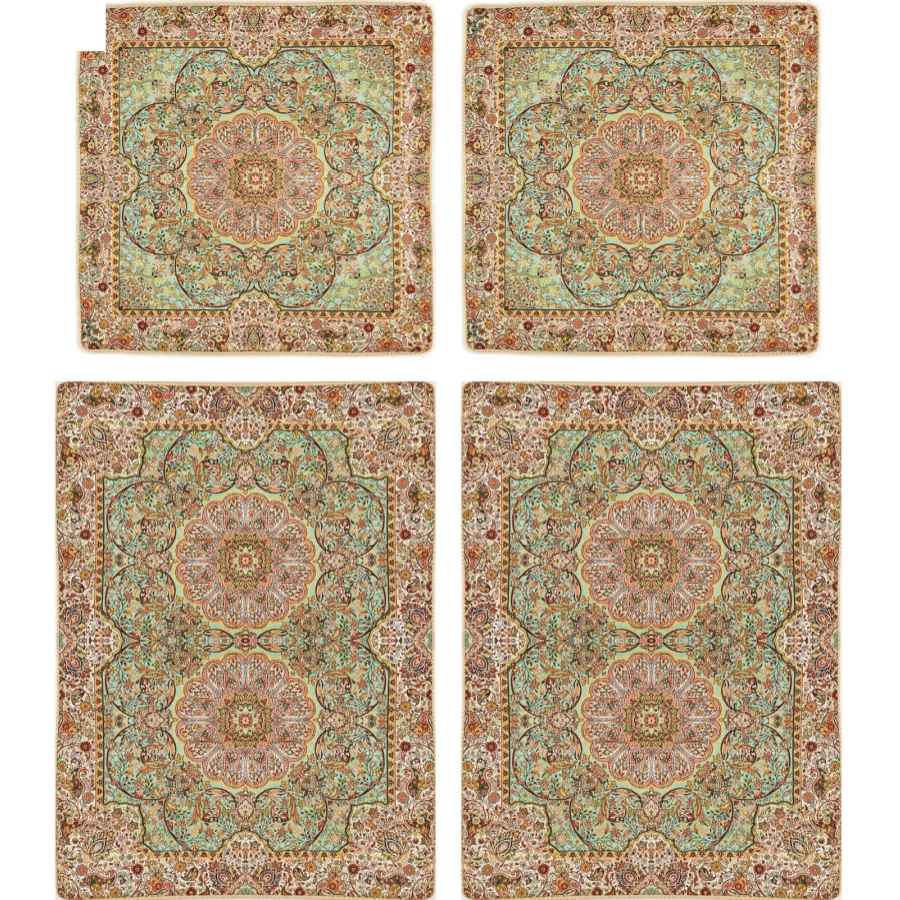 Parure de lit persane – Style oriental, taille double, tissu Termeh – Noyan