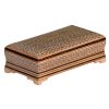 Boîte à bijoux en bois artisanale avec design persan Khatam - Luxe