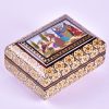 Boîte à bijoux en bois artisanale avec design persan Khatam - Majlesi