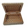 Boîte à bijoux en bois artisanale avec design persan Khatam - Sevil