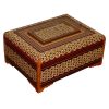 Boîte à bijoux en bois artisanale avec design persan Khatam - Ahoura II