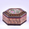Boîte à bijoux en bois artisanale avec design persan Khatam - Arad