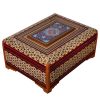 Boîte à bijoux en bois artisanale avec design persan Khatam - Mahour