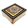 Boîte à bijoux en bois artisanale avec design persan Khatam - Saeidara