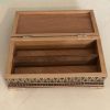 Boîte à bijoux en bois artisanale avec design persan Khatam - Tazhibi