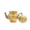 Samovar en laiton persan, théière décorative à charbon, motifs floraux 2 litres