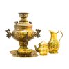 Samovar en laiton persan, théière décorative à charbon, motifs floraux 6 litres
