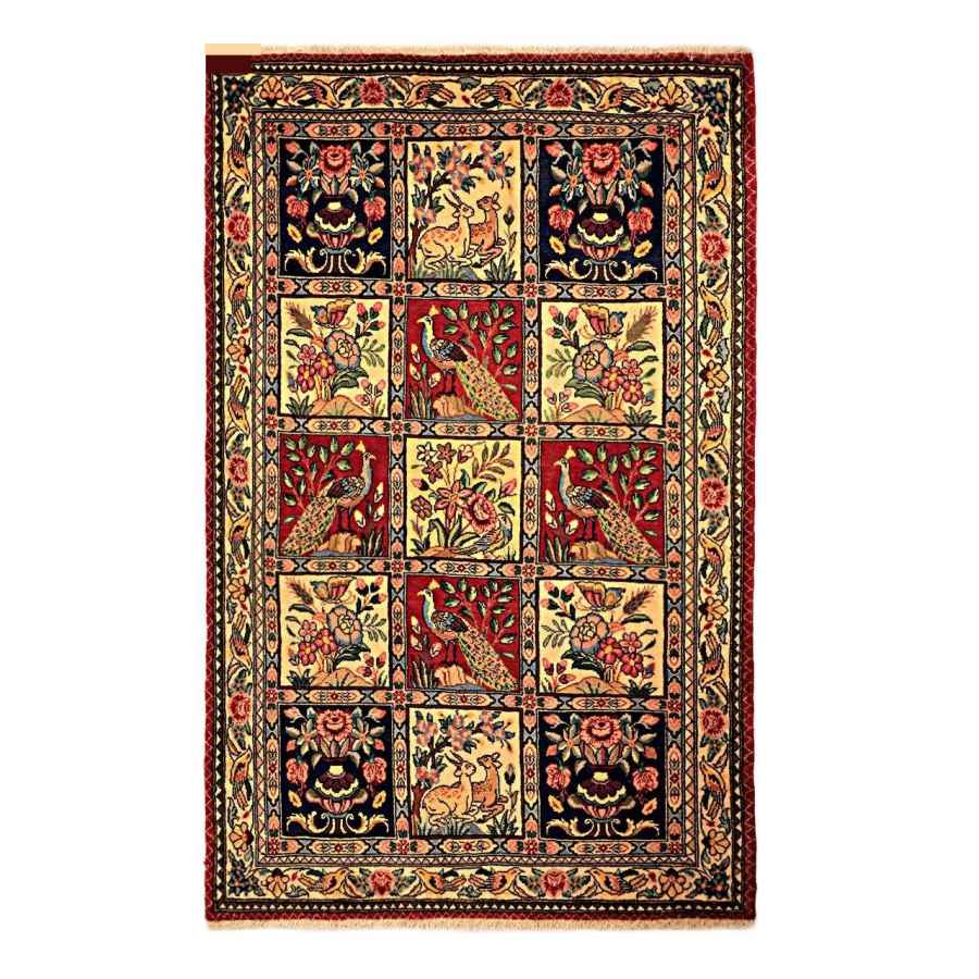 Tapis Persan en Laine Fait Main Modèle Cubes