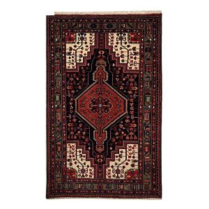 Tapis Persan Fait Main Médaillon Intriqué en Laine Arami
