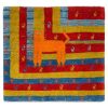 Tapis Gabbeh en laine persane tissé à la main avec motifs animaliers Chat I