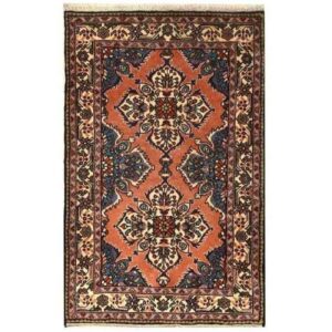 Tapis en laine persan noué à la main avec design Médaillon modèle Kimiya