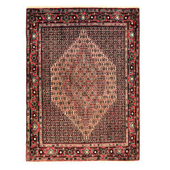 Tapis Persan Fait Main Médaillon Intriqué en Laine Ahmadi