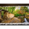 Tapis persan figuratif noué à la main de Tabriz représentant un jardin