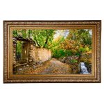 Tapis persan figuratif noué à la main de Tabriz représentant un jardin