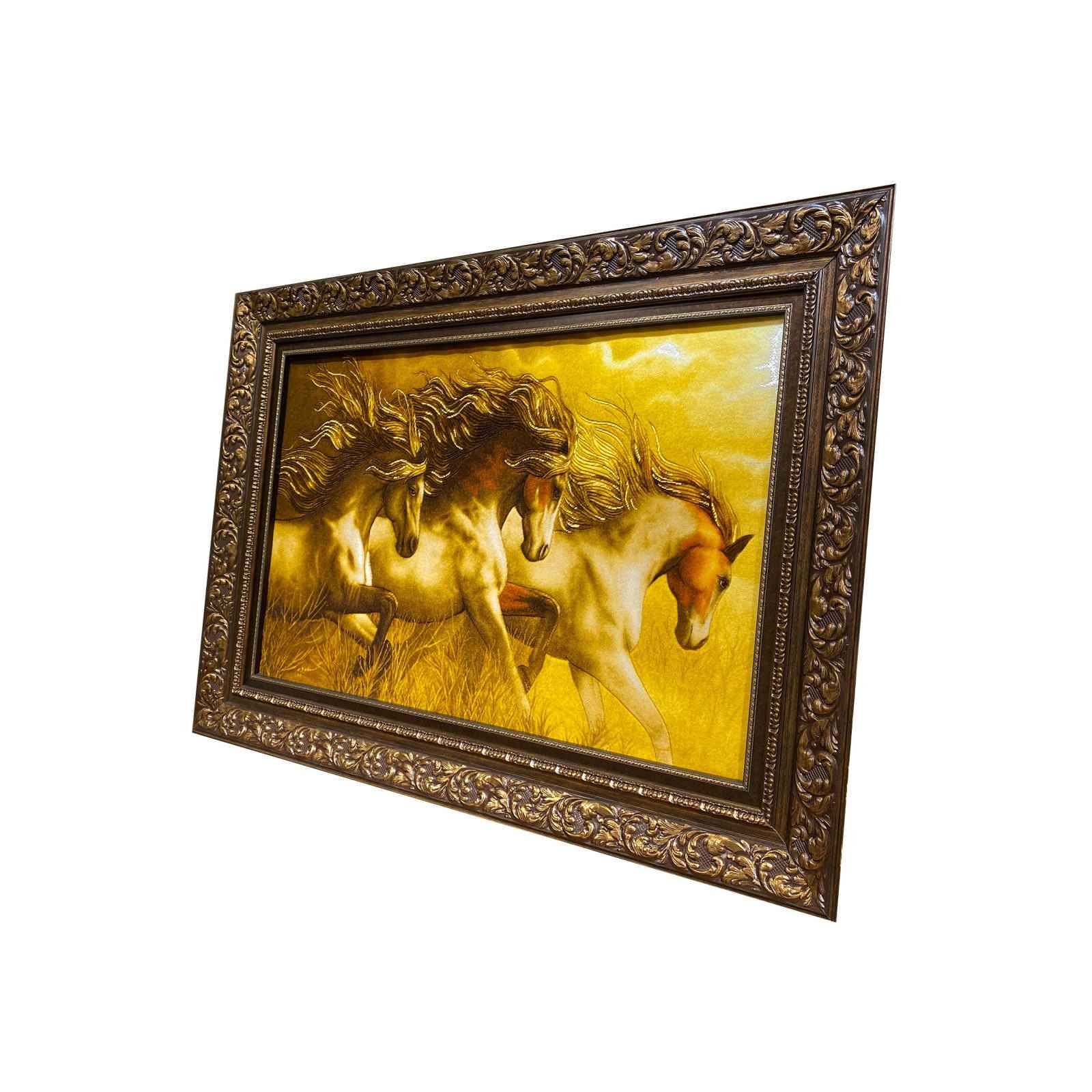 Tapis persan figuratif noué à la main de Tabriz représentant le Cheval d’or