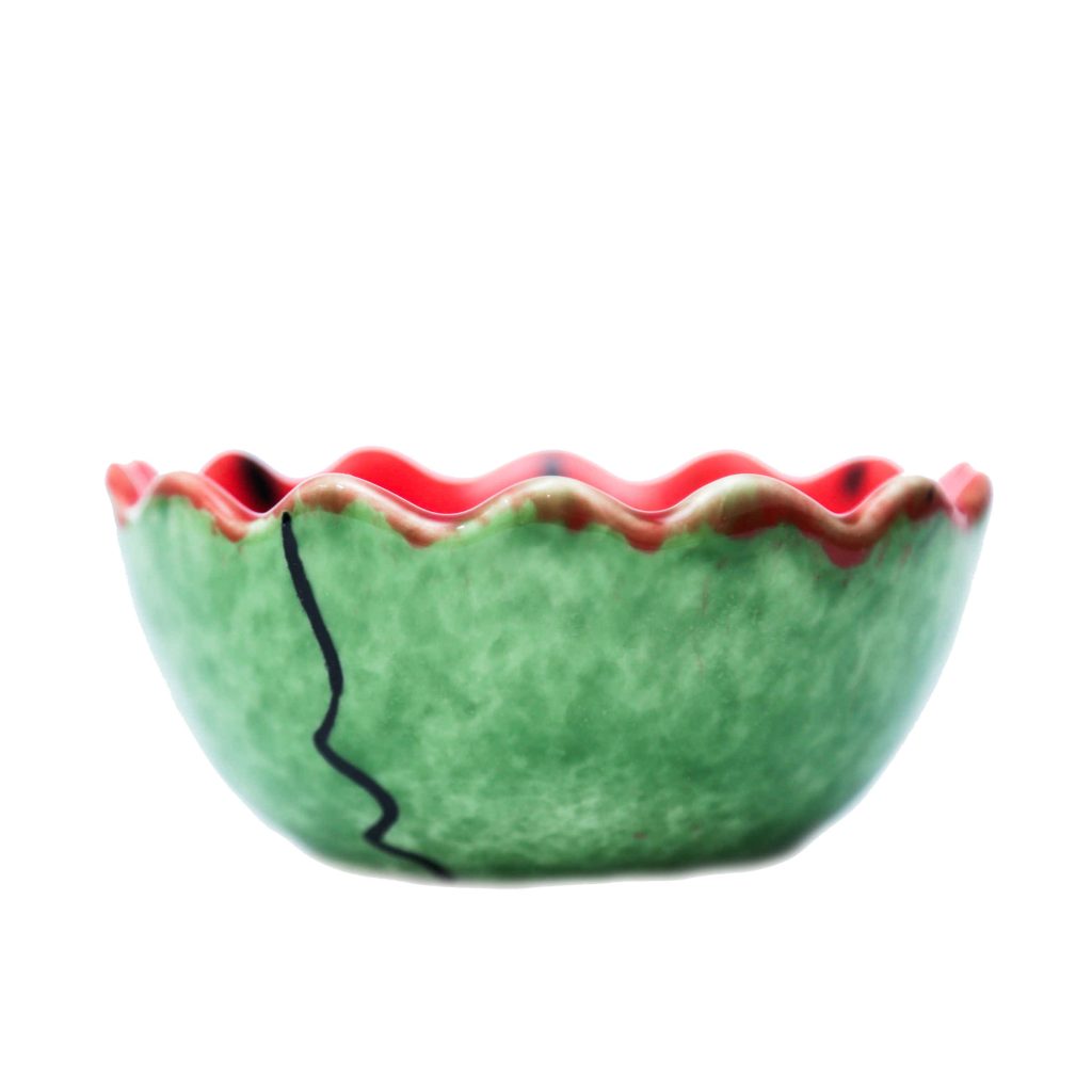 Bol décoratif en céramique fait main modèle Watermelon