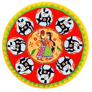 Plaque en céramique décorative peinte à la main Rajasthani II