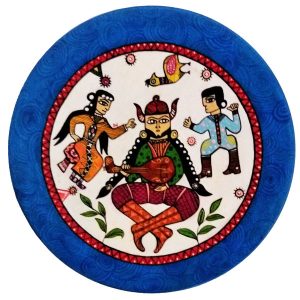 Plaque en céramique décorative peinte à la main Rajasthani IIII