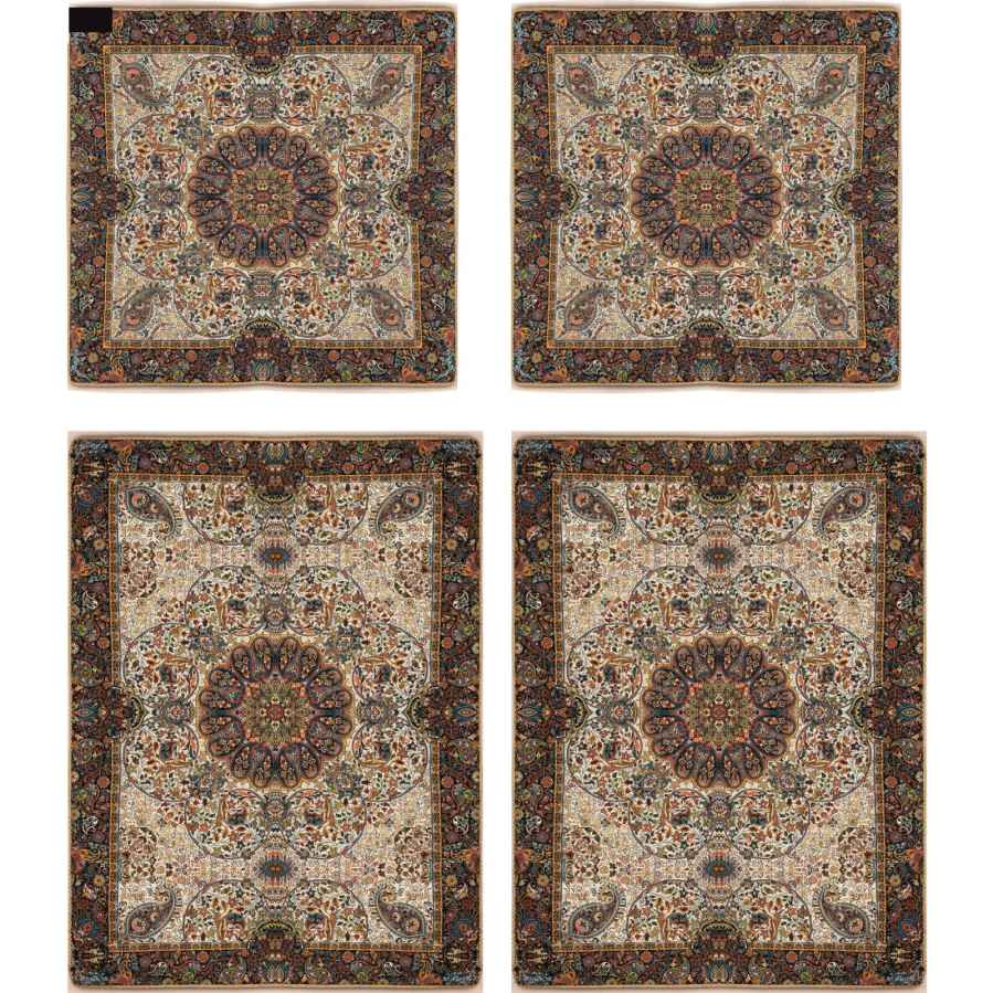 Parure de lit persane – Style oriental, taille double, tissu Termeh – Afshar