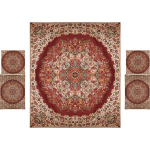 Parure de lit persane – Style oriental, taille double, tissu Termeh – Hana