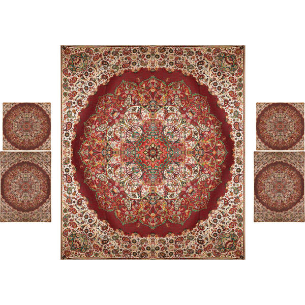 Parure de lit persane – Style oriental, taille double, tissu Termeh – Hana