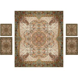 Parure de lit persane – Style oriental, taille double, tissu Termeh – Negin