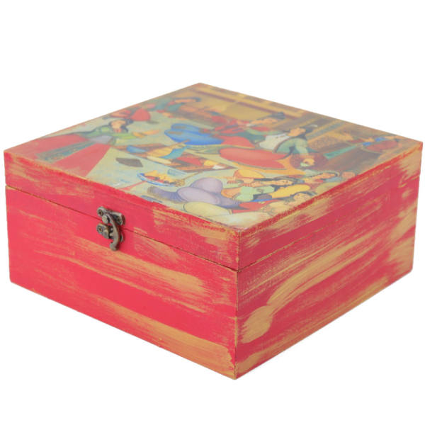 Boîte en Bois pour Cadeaux – Motif Persan Inspiré Khatati II