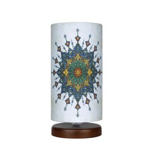 Lampe de table en bois persane minimaliste & amp; de chevet cylindre fait main Sarv