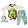 Ensemble de vêtements pour nouveau-né 3 pièces modèle Yalda