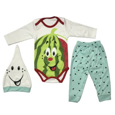 Ensemble de vêtements pour nouveau-né 3 pièces modèle Yalda