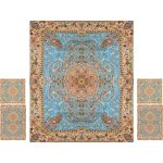 Parure de lit persane – Style oriental, taille double, tissu Termeh – Afshar
