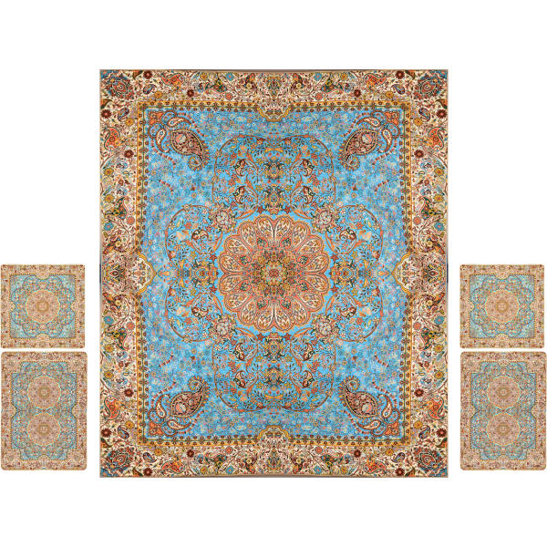 Parure de lit persane – Style oriental, taille double, tissu Termeh – Afshar