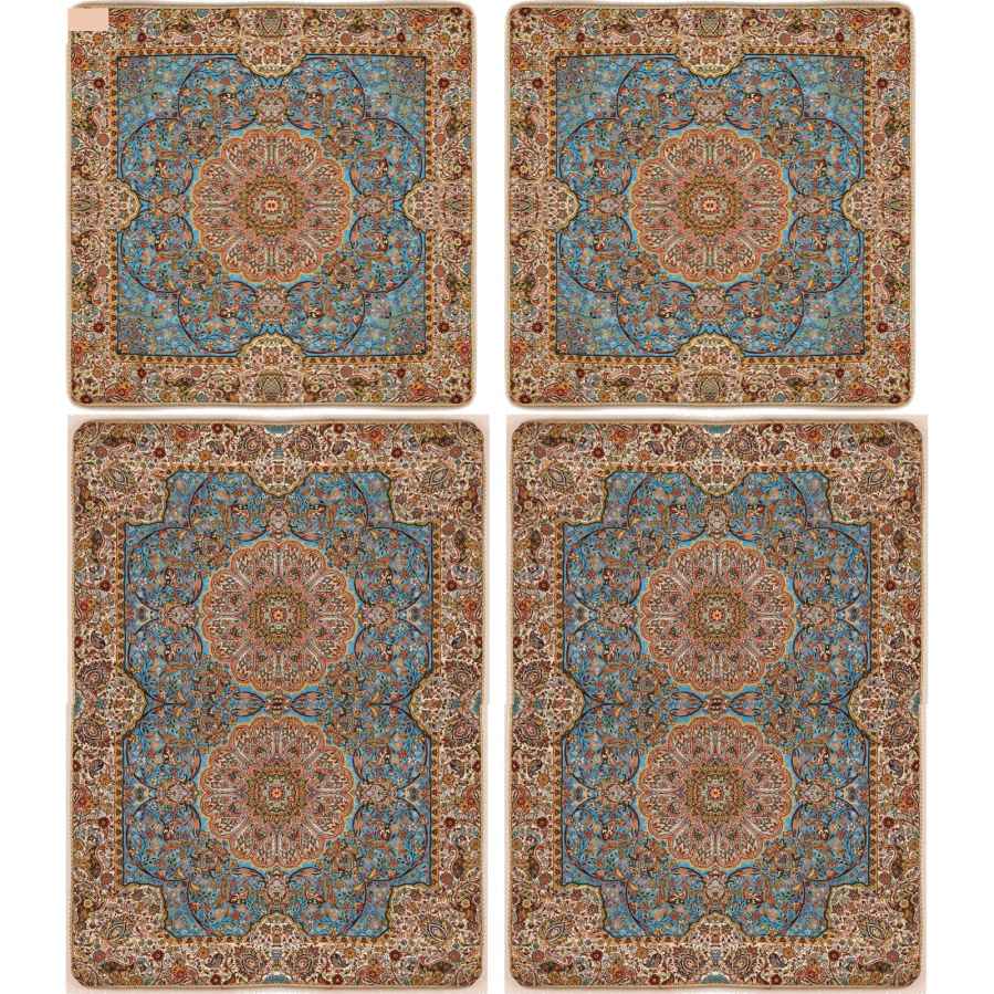 Parure de lit persane – Style oriental, taille double, tissu Termeh – Afshar