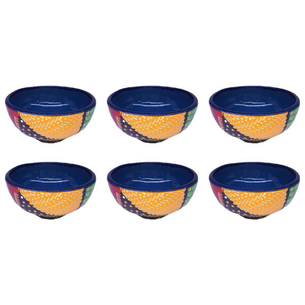 Bol en Poterie Fait Main - Pour Yaourts, Desserts, Salades et Nouilles | Darya (Ensemble de 7)