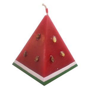 Bougie Pastèque – Style Rouge, Parfaite pour la Mise en Scène de Yalda